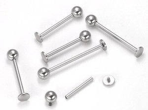 14g Internally Threaded Labret for Dimple Piercings