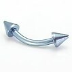 16g Titanium Curved Barbell with Cone Spikes