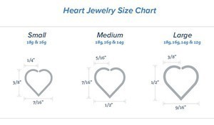 18g Niobium Heart Shaped Rings