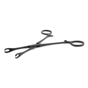 Black Oxide Coated Slotted Mini Forester Forceps