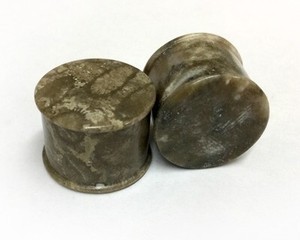Classic Plugs in “Choke” Grey Fossilized Coral