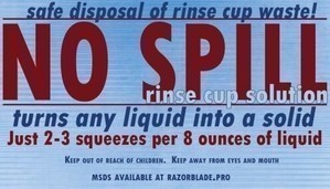 No Spill - 2qt. Rinse Cup Solution - Liquid Solidifier