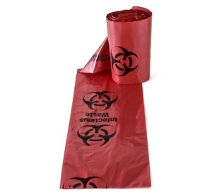 Red Biohazard Bags - Roll of 100