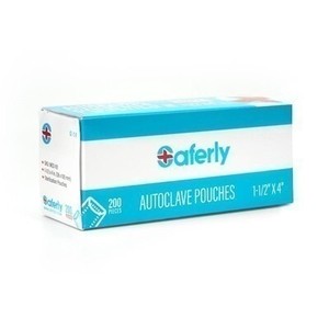 Saferly Sterile Pouches - 1-1/2" x 4" - Box of 200