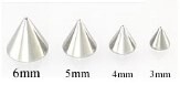 Steel Cone for Externally Threaded Body Jewelry
