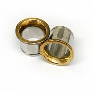316LVM Steel with Gold Plated Silver Classic Accent Eyelets