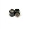 1/2" Traditional Black Water Buffalo Horn Balinese Plugs with Silver and Garnet Gem