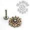 14g Chandi Mandala Mixed Metal Threaded Ends With Accent for Internally Threaded Body Jewelry
