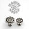 14g "Seven Days of Creation" Sacred Geometry Threaded Ends in Sterling Silver