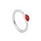 16g 3/8” Red Vesica Piscis Seamless Annealed Steel Ring
