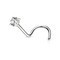 18g Steel Nostril Screw with Prong Set 3mm Square Jewel
