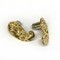 316LVM Steel Eyelets with Gold Plated Silver Wings and Gem Accent