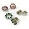 316LVM Steel with Silver and Faceted Gems - Classic Accent Eyelets