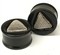 Black Dogwood Plugs with Ornate Silver Woven Triangle