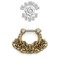 Brass Septum Klikr with Finely Detailed Floral Pattern and Surgical Steel Post - Chantri