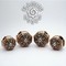 Bronze Jeweled Lotus Ear Weight with Inlayed Accent - Cubic Zirconia