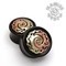 New Rosette "Locked in Eternity" - Black Dogwood Plug with Mixed Metals