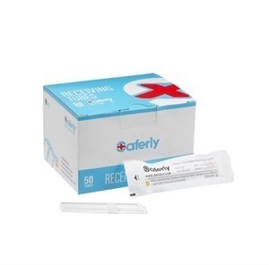 0g (8mm) Disposable Plastic Receiving Tubes by Saferly - Box of 50