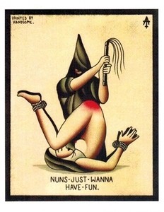 8.5" x 11" Full Color Print by Handsome Jake - Nuns Just Wanna Have Fun
