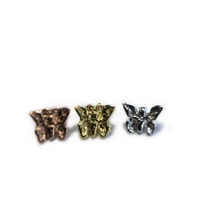 14g Butterfly Mini Threaded Ends in Gold Plated Sterling Silver - TESI7