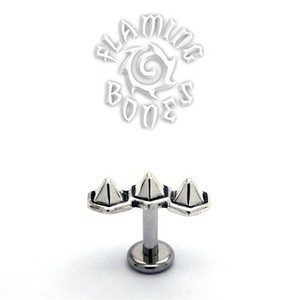 14g Hexamid Cluster Threaded Ends in Sterling Silver