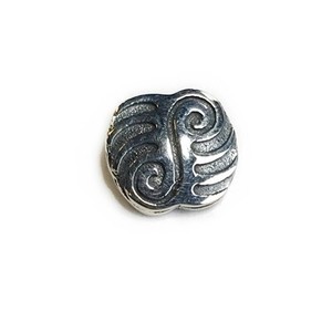 14g Oceanic Ying/Yang Threaded Ends in Sterling Silver