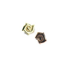 14g "Spirit of India" Floral Mini Threaded Ends in Gold Plated Sterling Silver