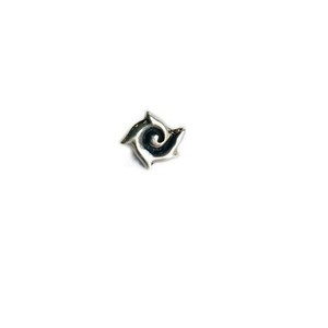 14g "Spirit of India" Floral Mini Threaded Ends in Sterling Silver