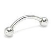 16g Surgical Steel Curved Barbell - Externally Threaded
