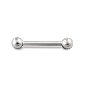 16g Straight Surgical Steel External Thread Barbell