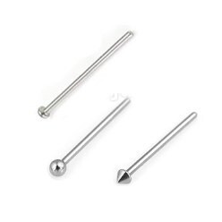18g Surgical Steel U-Bend Fishtail Nostril Pin