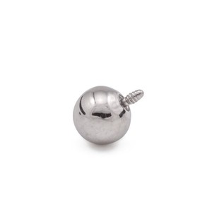 18g and 16g Titanium Ball Top for Internally Threaded Jewelry
