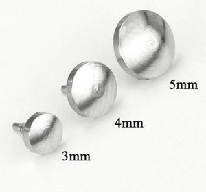 18g and 16g Titanium Disc Top for Internally Threaded Jewelry