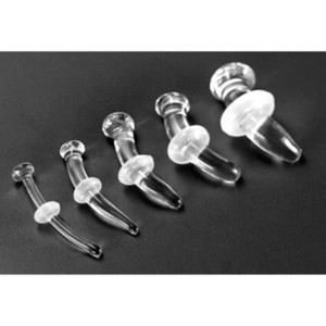 18g to 8g - Clear Glass Curved Retainer