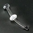 18g to 8g - Clear Glass Curved Retainer