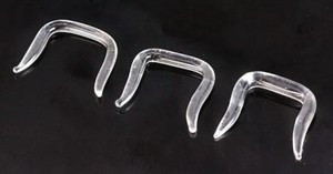 18g to 8g - Clear Glass Septum Retainer