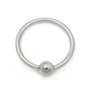18g Titanium Fixed Bead Annealed Captive Ring
