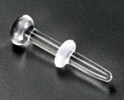 20g to 8g - Clear Glass Labret Retainer