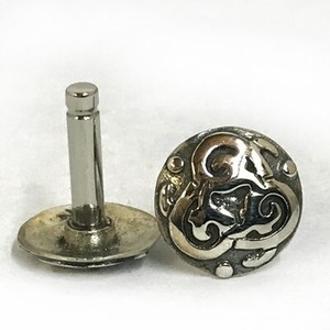316LVM Steel Plug with Sterling Silver Stud - Contemporary Tribal 3