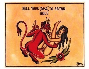 8.5" x 11" Full Color Print by Handsome Jake - Sell Your Hole to Satan