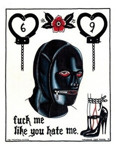8.5" x 11" Full Color Print by Handsome Jake - Fuck Me Like You Hate Me