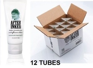 After Inked Tattoo Moisturizer and Lotion - Case of 12 3oz. Tubes