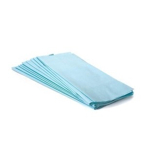 BLUE Saferly 1-Ply Drape Sheets - 40" x 60" - Bag of 10
