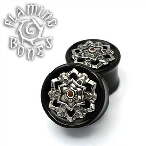Black Dog Wood Chandi Mandala In Steel with Accent Dome