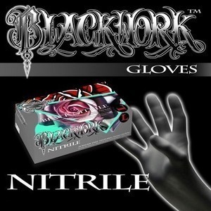 Black Nitrile Medical Grade Gloves by Blackwork Supply