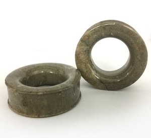 Classic Eyelets in “Smoke” Grey Fossilized Coral