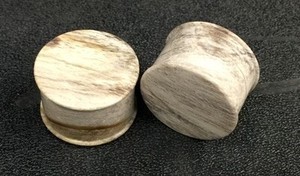 Classic Plugs in Javanese Fossilized Wood - Style 2C