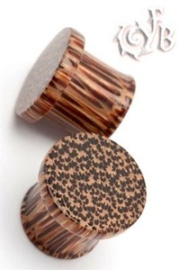 Coconut Wood - Classic Flat Cap Plugs