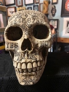 Cold Cast Resin Ouija Skull
