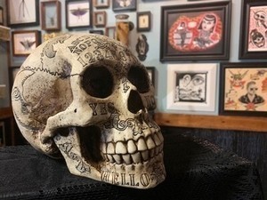 Cold Cast Resin Ouija Skull